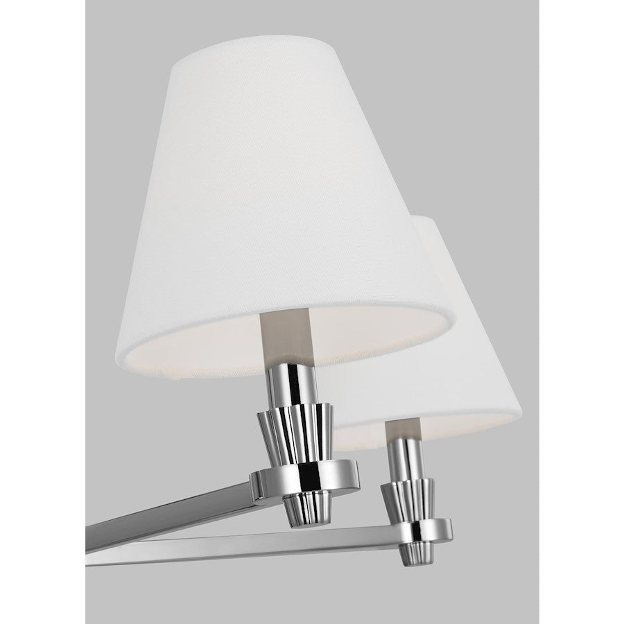 4-Light Medium Chandelier, Nickel