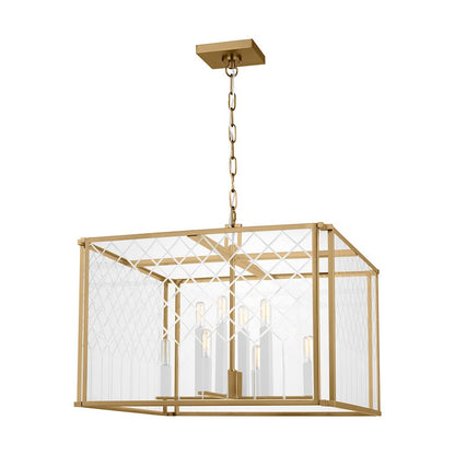 8 Light Large Lantern, Brass