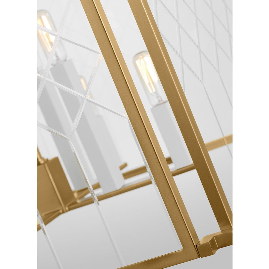 8 Light Large Lantern, Brass