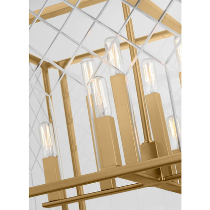 8 Light Large Lantern, Brass