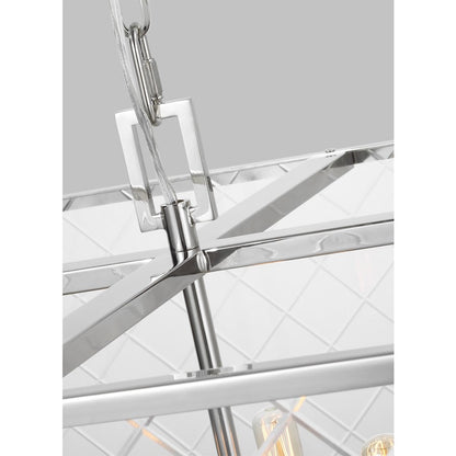 8 Light Large Lantern, Nickel