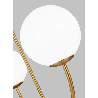 2-Light Linear Chandelier, Brass