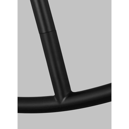 2-Light Linear Chandelier, Black