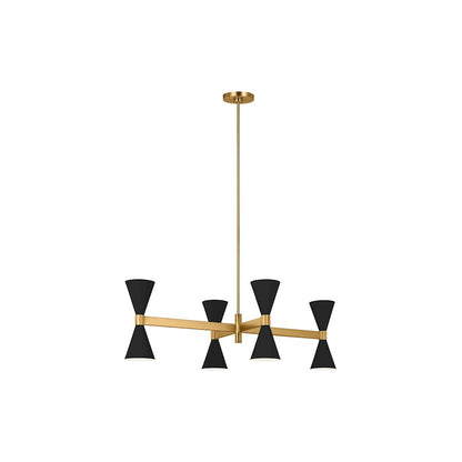 8 Light Linear Chandelier, Midnight