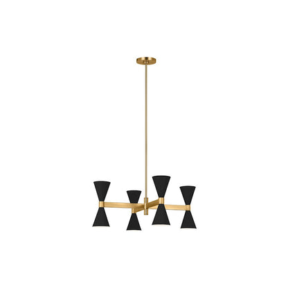 8 Light XL Chandelier, Black