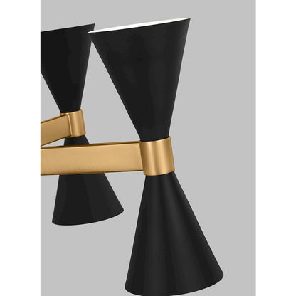 8 Light XL Chandelier, Black