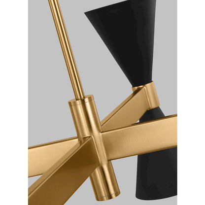 8 Light XL Chandelier, Black