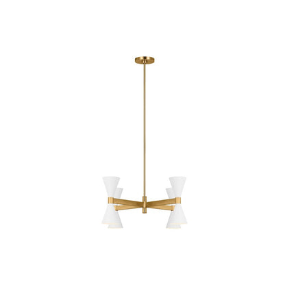 8 Light XL Chandelier, White