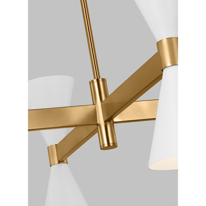 8 Light XL Chandelier, White