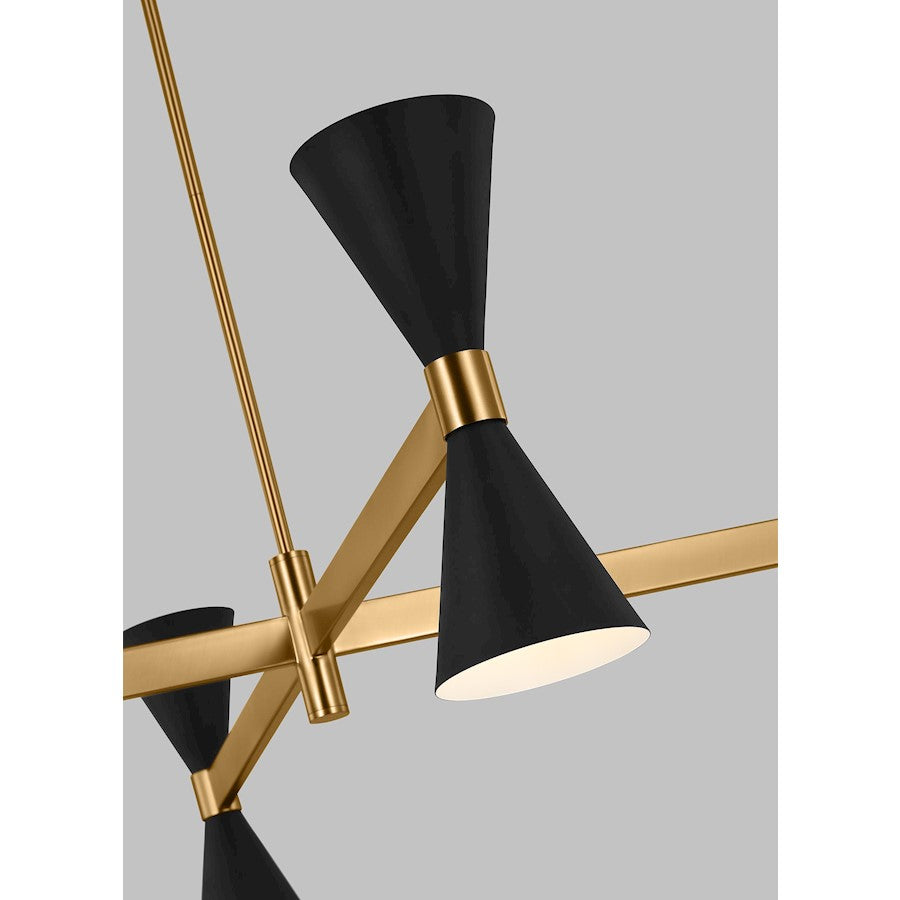 8 Light Large Chandelier, Midnight