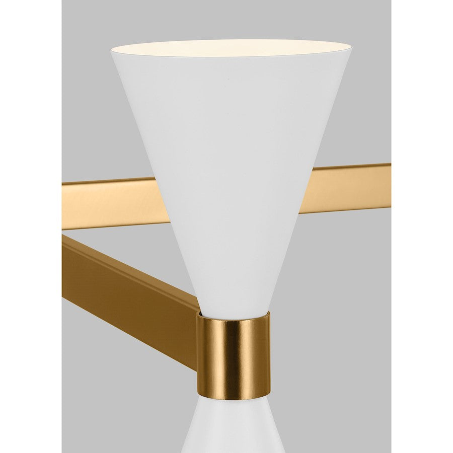 8 Light Large Chandelier, White