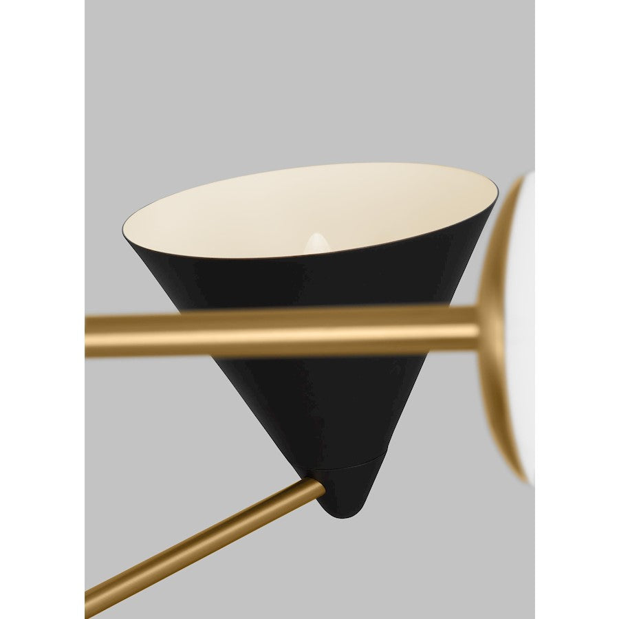 4-Light Chandelier, Black