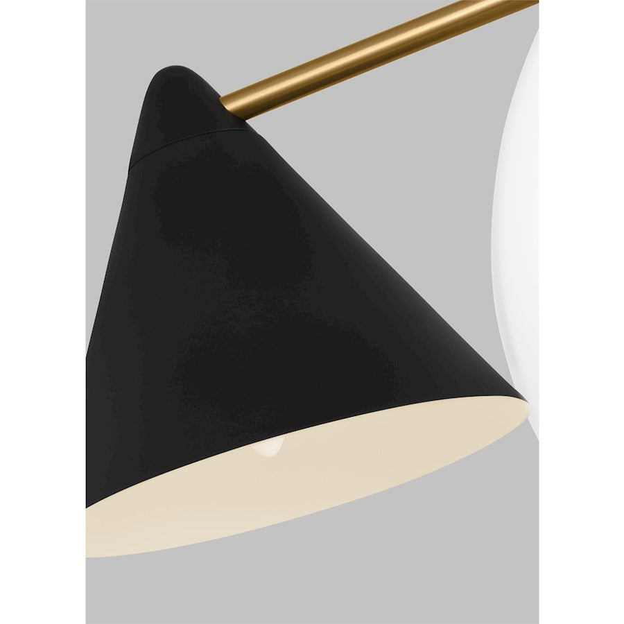 4-Light Chandelier, Black