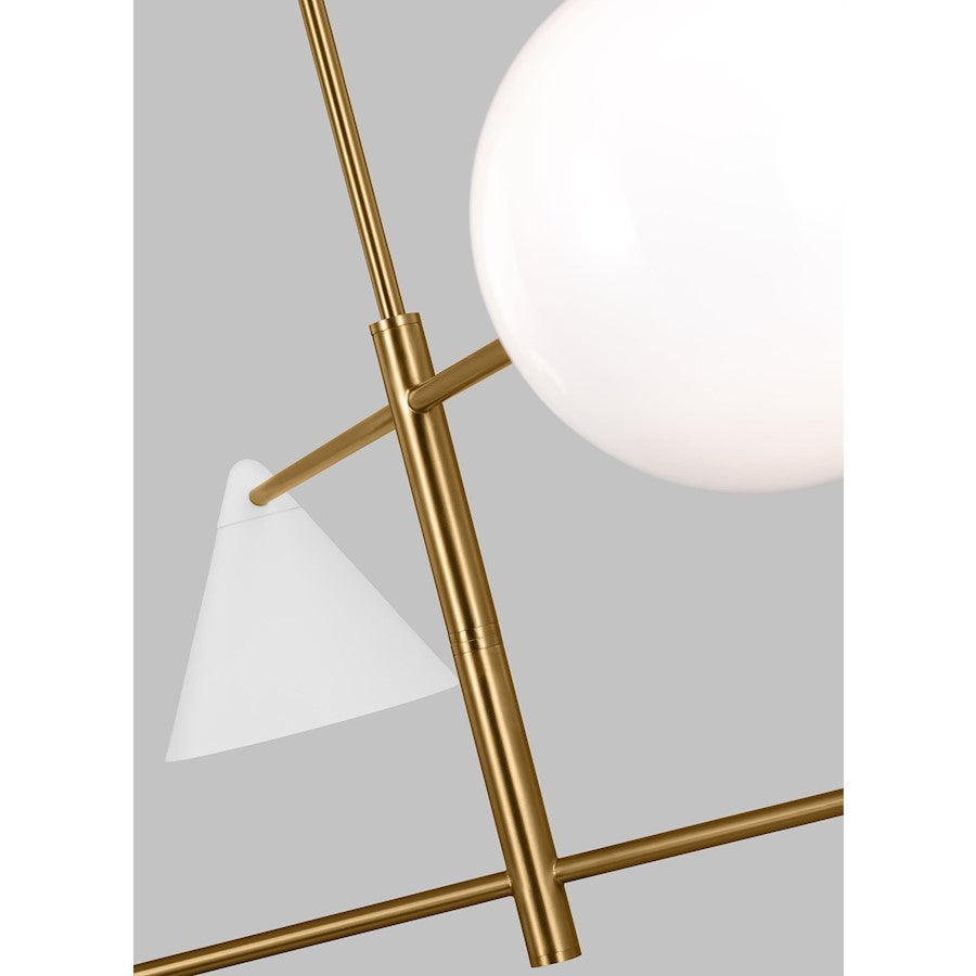 4-Light XL Chandelier, White