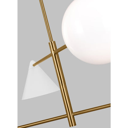 4-Light XL Chandelier, White