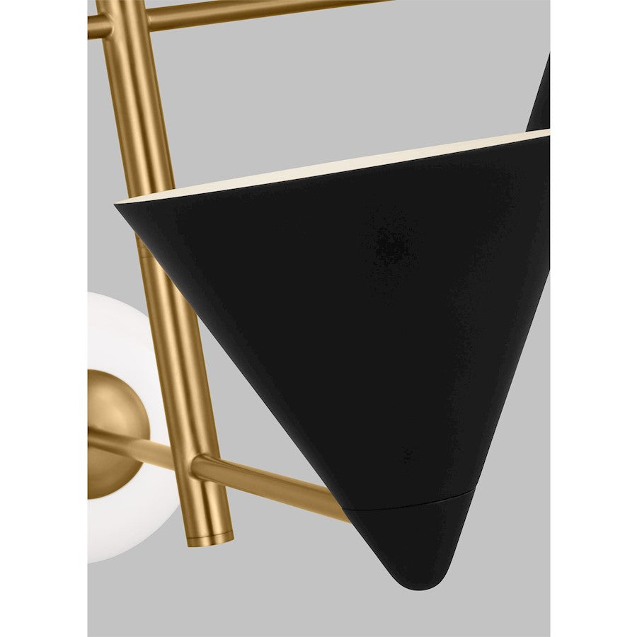 4-Light Chandelier, Black