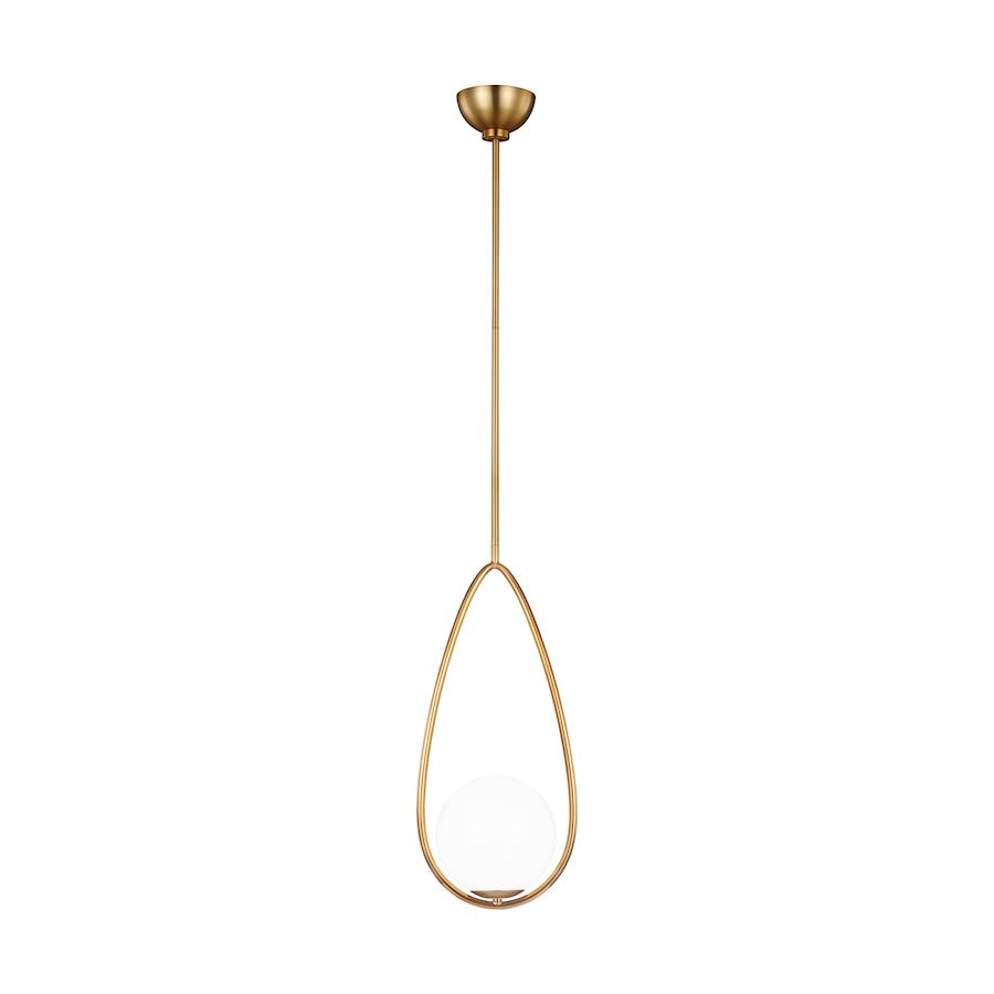 Visual Comfort Studio Galassia 1-Lt Pendant, Burnished/Milk - AEP1001BBS