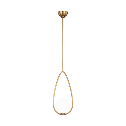 Visual Comfort Studio Galassia 1-Lt Pendant, Burnished/Milk - AEP1001BBS