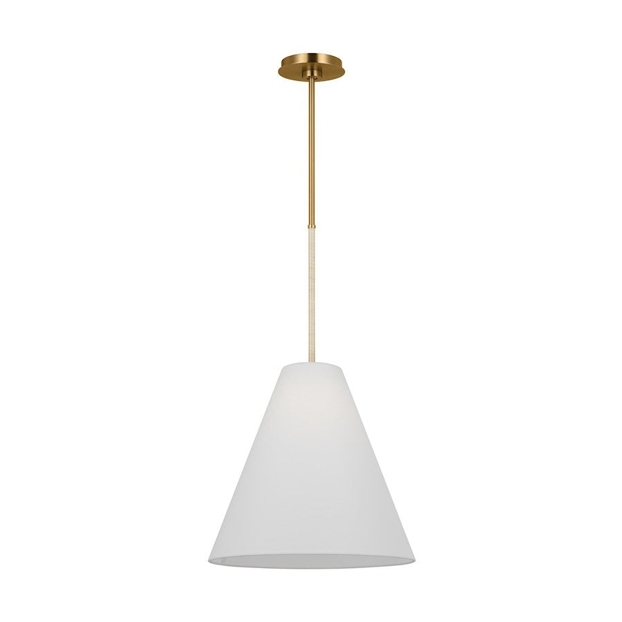 1 Light Med Pendant, Brass