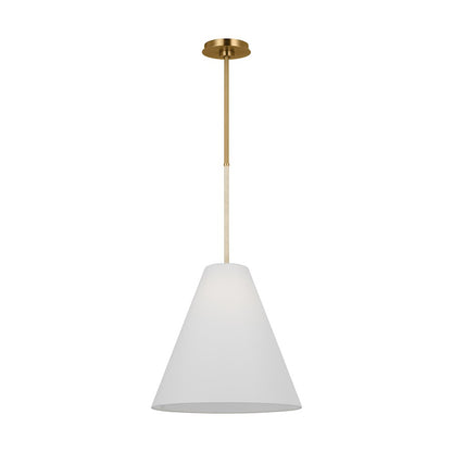 1 Light Med Pendant, Brass