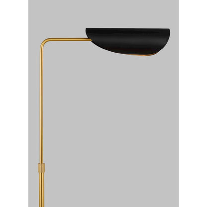 Visual Comfort Studio Tresa 1-Lt Task Floor Lamp, Black/Brass