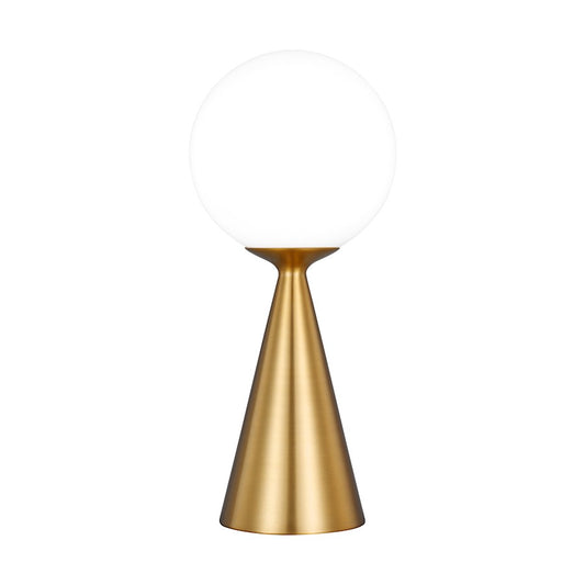 Visual Comfort Studio Galassia 1-Lt Table Lamp, Brass/Milk White - AET1021BBS1