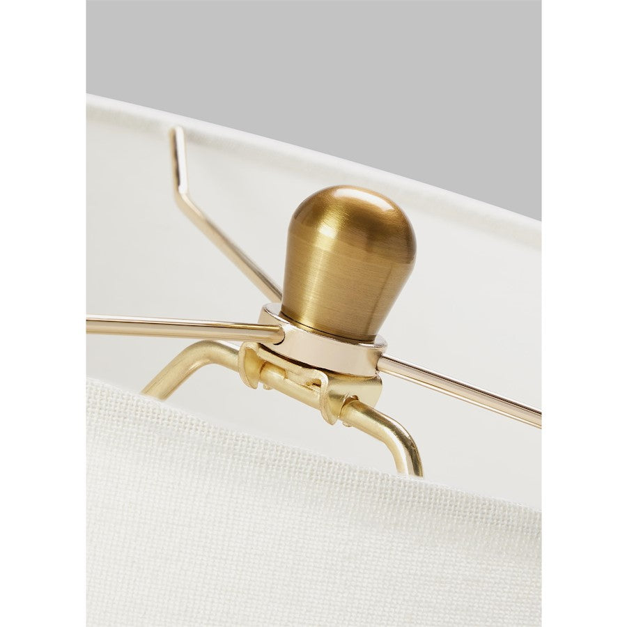 Studio Ornella 1-Lt Med Table Lamp, Green/WH Linen