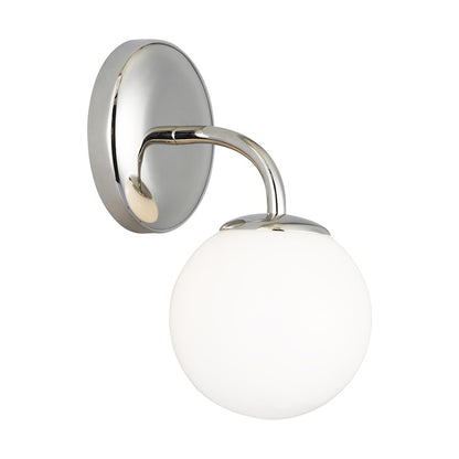 1 Light Bathroom Vanity Light, Polished Nickel