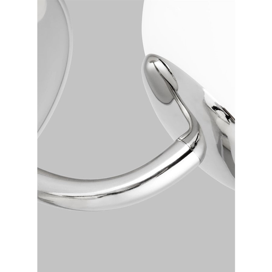 1 Light Bathroom Vanity Light, Polished Nickel