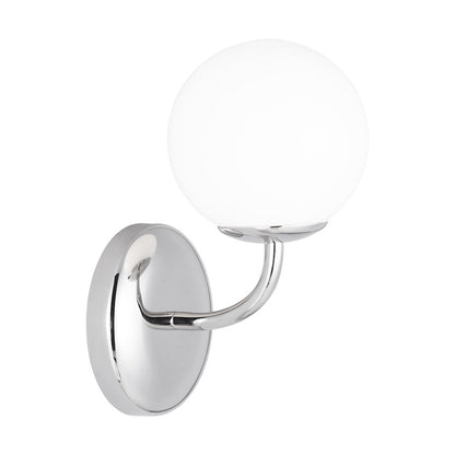 1 Light Bathroom Vanity Light, Polished Nickel