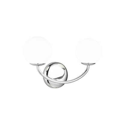 2 Light Bathroom Vanity Light, Polished Nickel