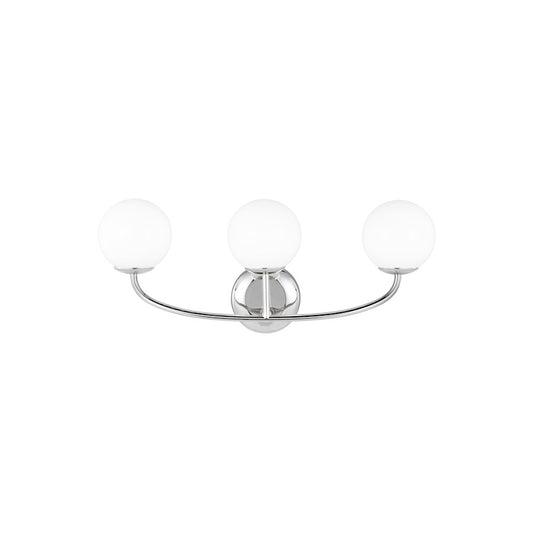 Visual Comfort Studio Galassia 3-Lt Vanity, Pol Nickel/Milk White - AEV1013PN