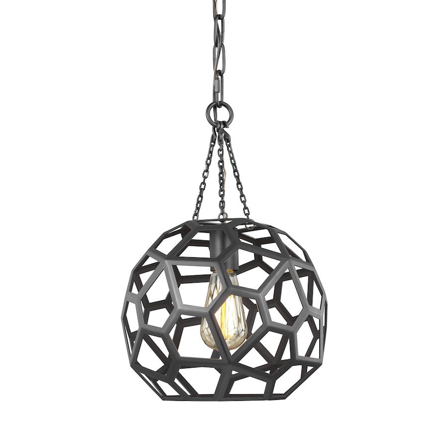 1 Light Small Pendant, Midnight Black