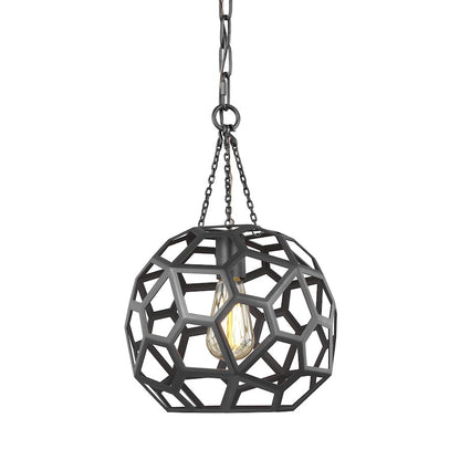 1 Light Small Pendant, Midnight Black