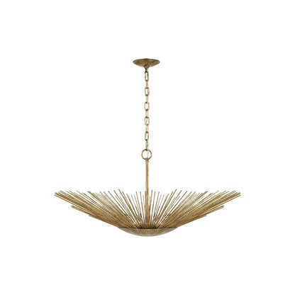 Visual Comfort Studio Helios 4 Light Wide Pendant, Antique Gild - AP1084ADB