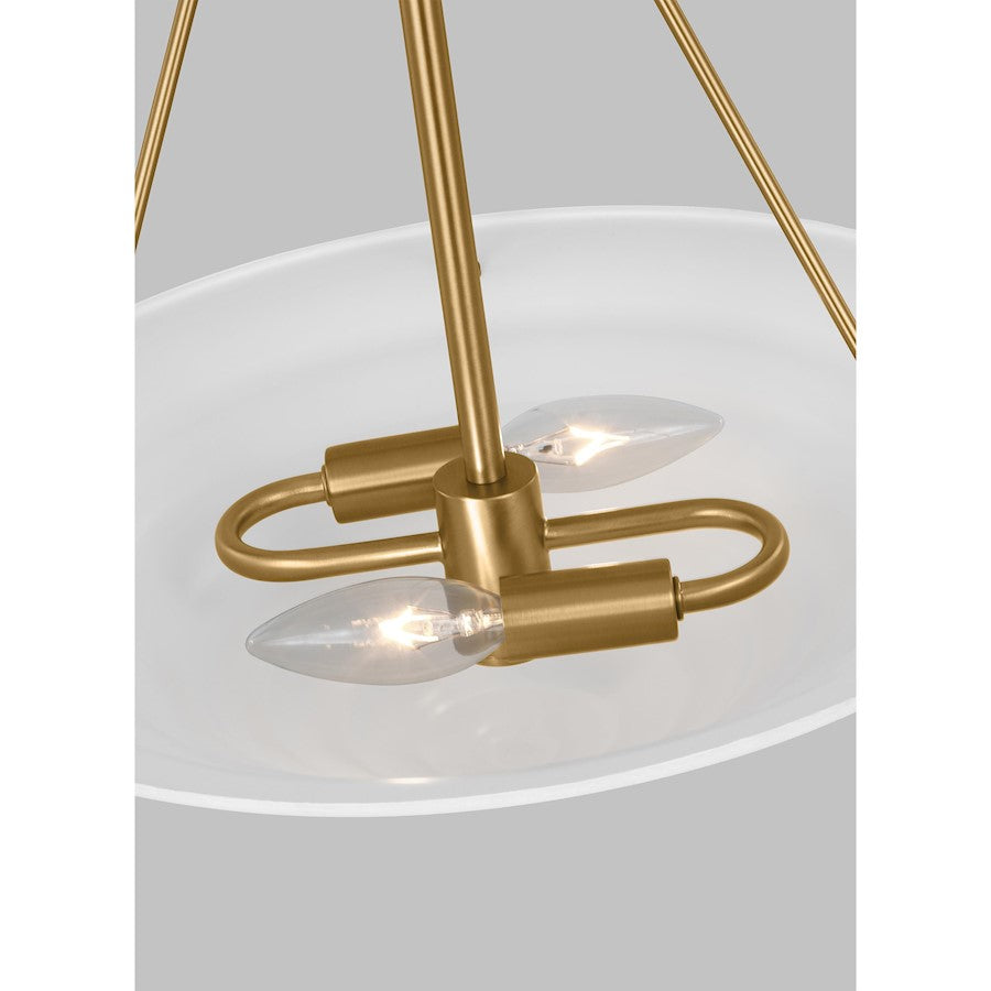 2 Light Medium Pendant, Textured White