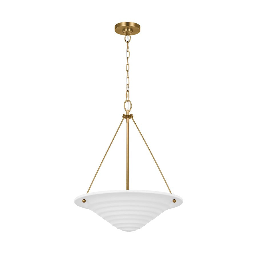 3 Light Large Pendant, Textured White