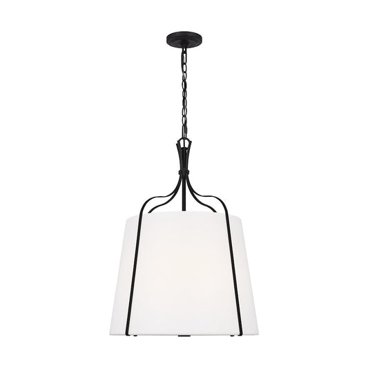 Visual Comfort Studio Leander 3 Light Med Hanging Shade, Steel/White - AP1253SMS