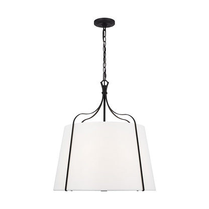 Visual Comfort Studio Leander 4-Lt Large Hanging Shade, Steel/White - AP1264SMS