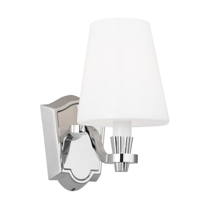 1 Light Bathroom Vanity Light, Polished Nickel