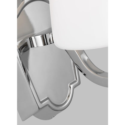 1 Light Bathroom Vanity Light, Polished Nickel