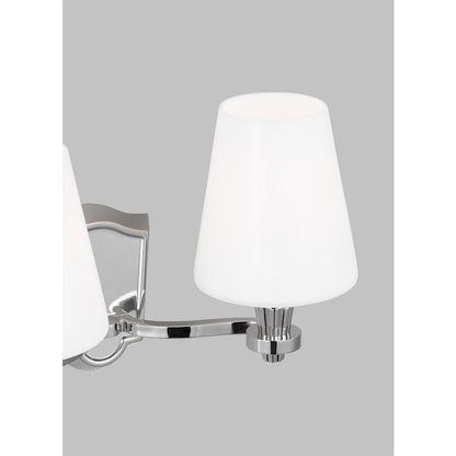 2 Light Bathroom Vanity Light, Polished Nickel