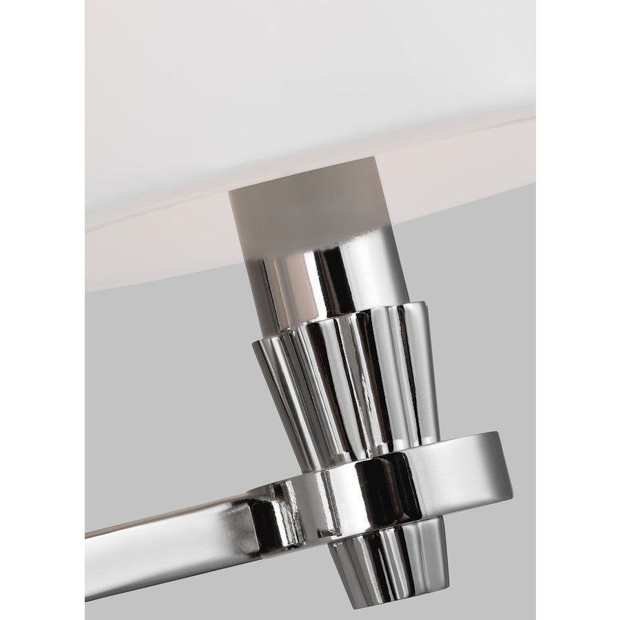 2 Light Bathroom Vanity Light, Polished Nickel