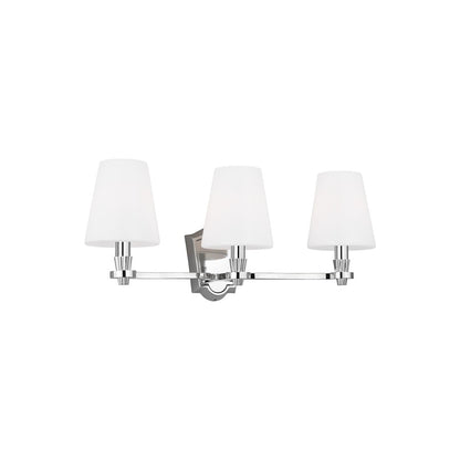 3 Light Bathroom Vanity Light, Polished Nickel