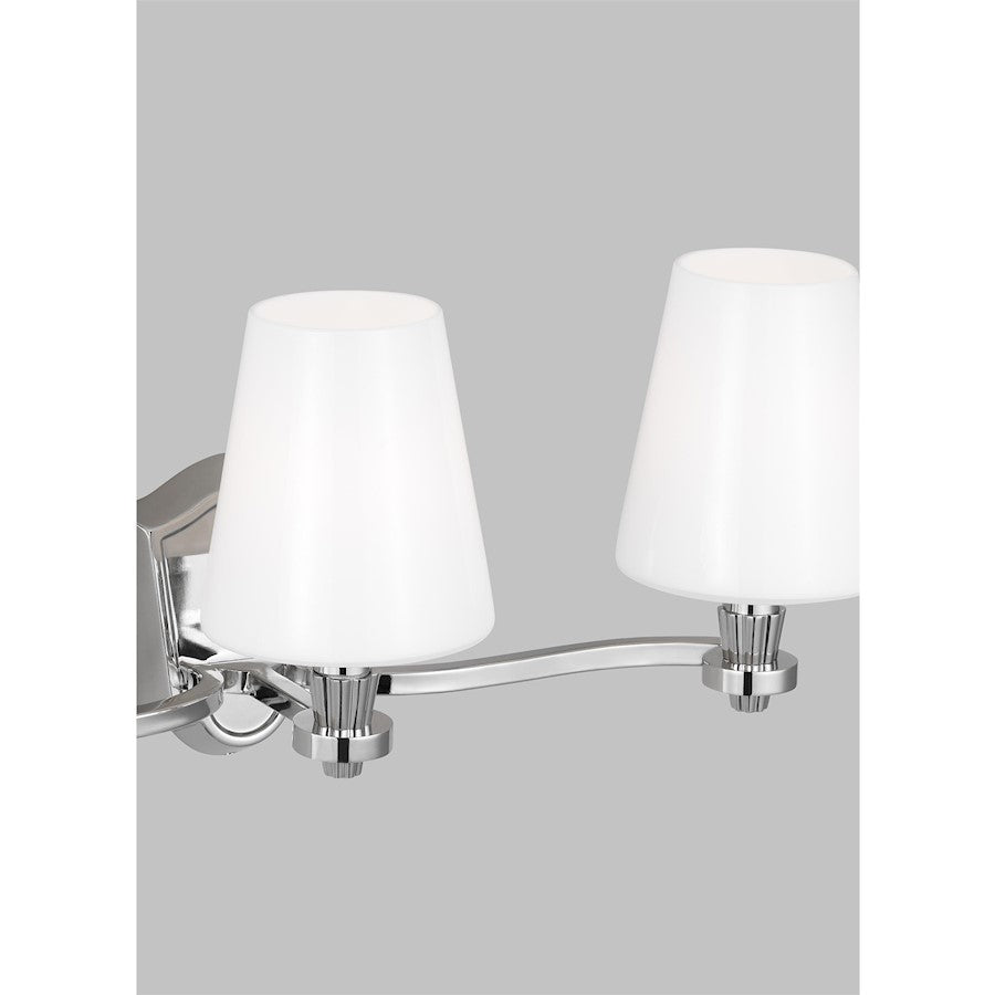 3 Light Bathroom Vanity Light, Polished Nickel