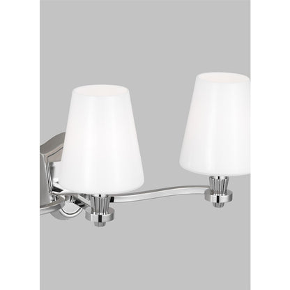 3 Light Bathroom Vanity Light, Polished Nickel