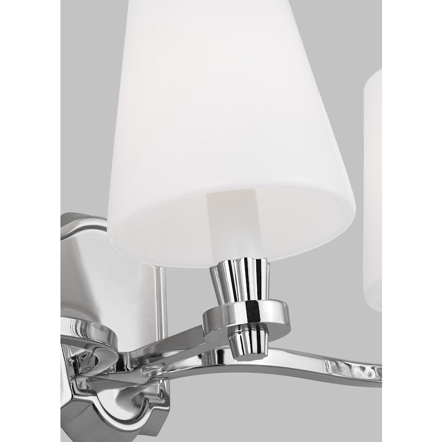 3 Light Bathroom Vanity Light, Polished Nickel