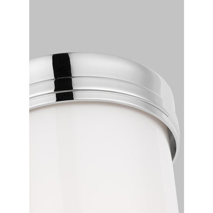 1 Light Small Bathroom Vanity Light, Polished Nickel