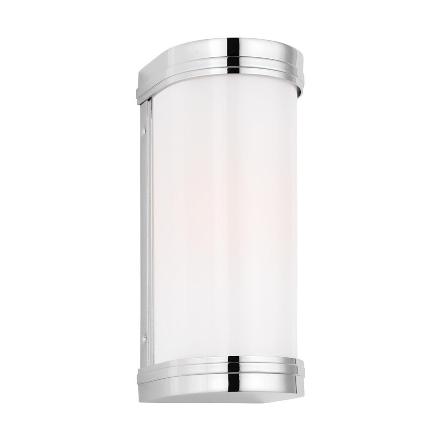 1 Light Small Bathroom Vanity Light, Polished Nickel