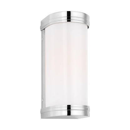 1 Light Small Bathroom Vanity Light, Polished Nickel